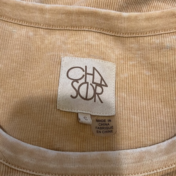 CHASER - beige muscle tank top with ruched detail size small - Picture 14 of 14